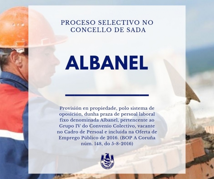  CONVOCATORIA PARA A PROVISIN POLO SISTEMA DE OPOSICIN DUNHA PRAZA DE ALBANEL