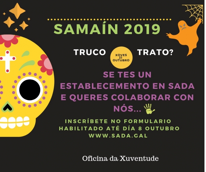 ABIERTA LA INSCRIPCIN DE LOS ESTABLECIMIENTOS COMERCIALES Y DE HOSTELERA PARA EL TRUCO O TRATO DEL SAMAIN 2019