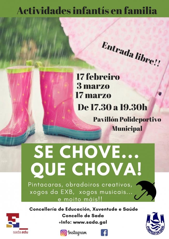 Actividades infants en familia: Se chove que chova!