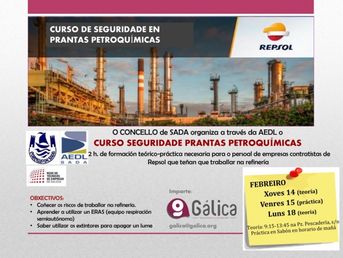 Curso gratuito de seguridade en plantas petroqumicas