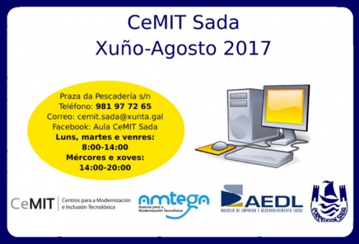 O CeMit de Sada imparte formacin presencial, por videoconferencia e telemtica de maneira gratuita