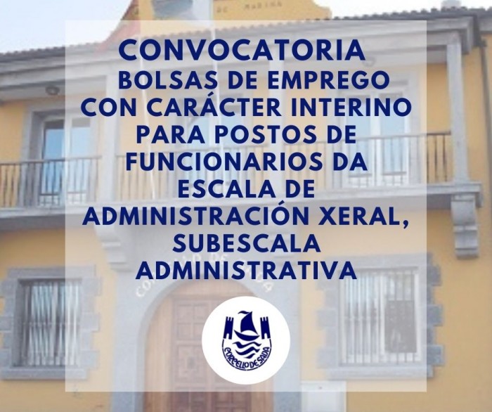 Convocatoria bolsas de emprego postos de funcionarios da escala de administracin xeral subescala administrativa