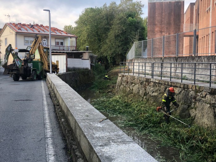 La Brigada forestal prosigue con la limpieza del tramo urbano del ro Mayor