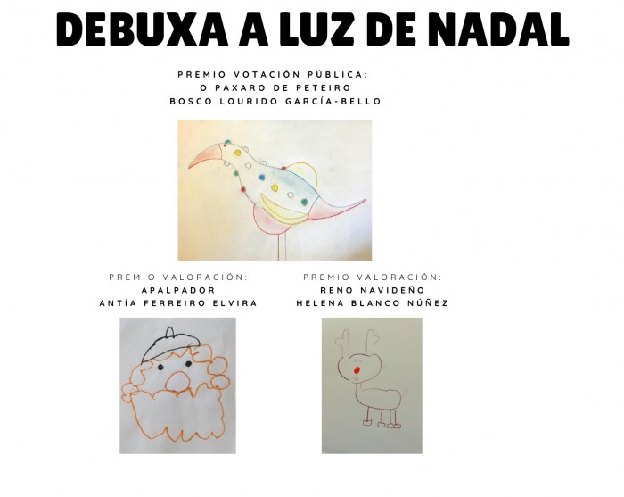 Premiados no concurso "Debuxa a luz do Nadal"