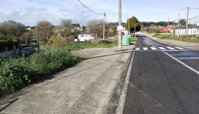 Cambio de ubicacin de la parada de autobs en Carnoedo