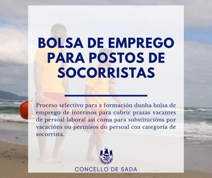 BOLSA DE EMPREGO PARA POSTOS DE SOCORRISTAS 