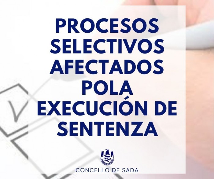 PROCESOS SELECTIVOS AFECTADOS POR LA EJECUCIN DE SENTENCIA