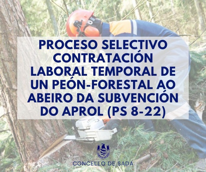 Proceso selectivo para a contratación laboral temporal de un peón-forestal