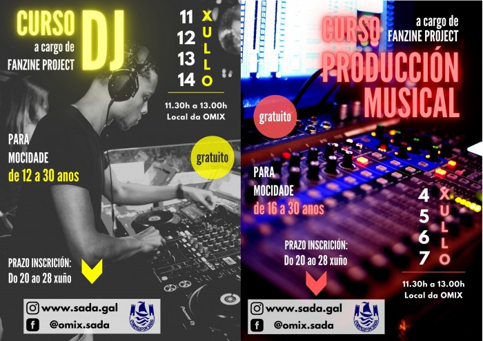Sada programa cursos gratuitos de DJ y Producción Musical