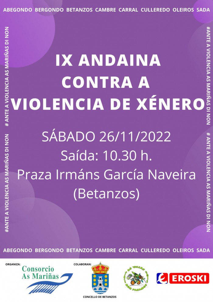 IX ANDAINA CONTRA A VIOLENCIA DE XÉNERO