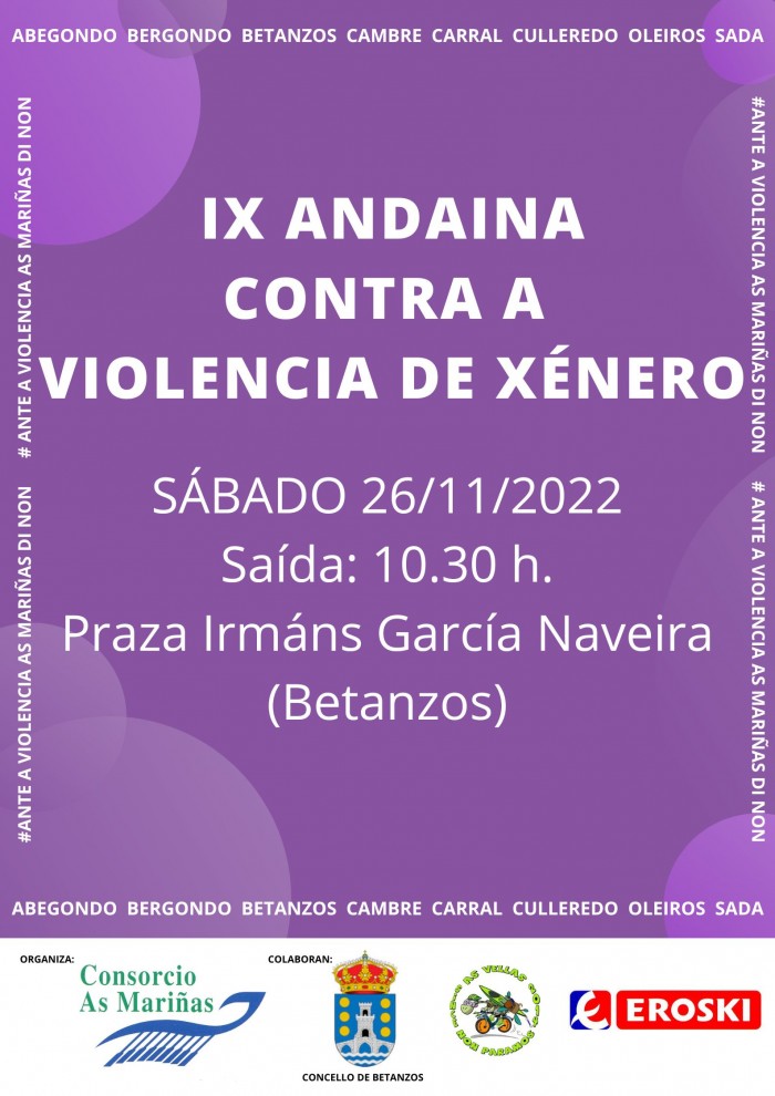 IX ANDAINA CONTRA A VIOLENCIA DE XNERO