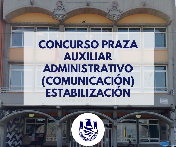 Concurso plaza de auxiliar administrativo (de comunicación y equipos), funcionario (estabilización D.A. 6ª de la ley 20/2021)