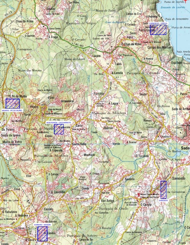 Sada licita a mellora de varios viais municipais en Carnoedo, Cacharrete, Mandn, P do Muo e Samoedo.