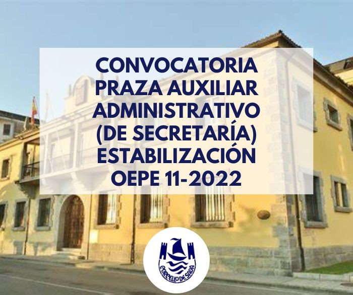 Convocatoria praza de auxiliar administrativo de secretara (estabilizacin) 