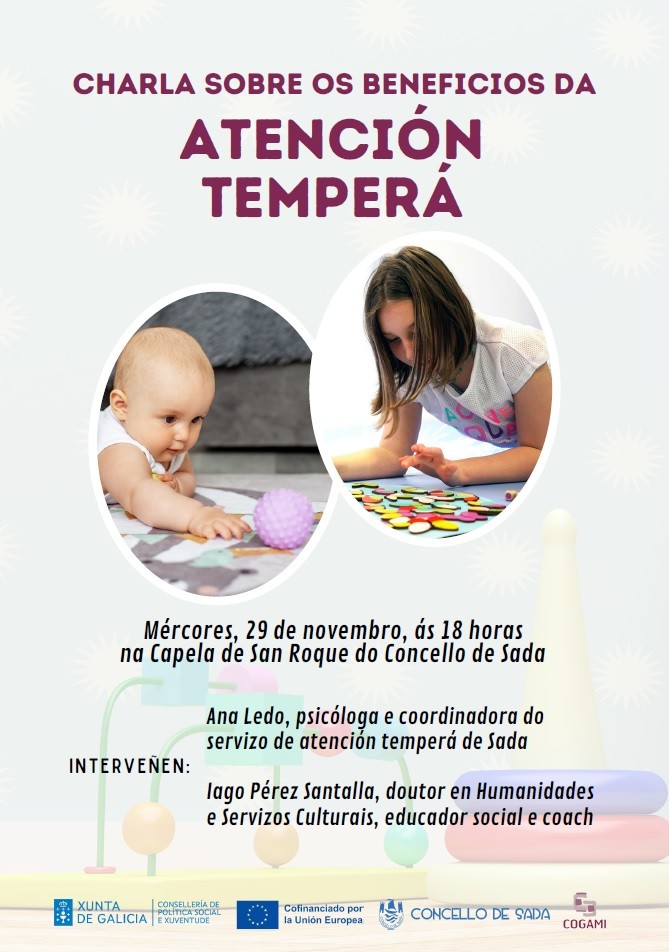 El Ayuntamiento de Sada, a través de la Concejalía de Bienestar social, Igualdad y Empleo organiza una jornada de sensibilización sobre la importancia de la atención temprana 