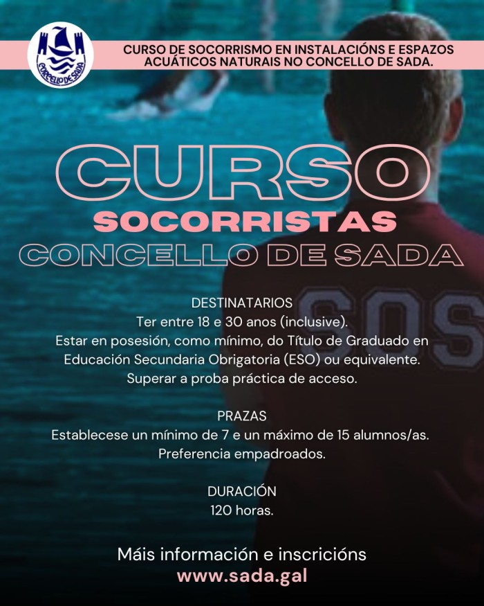 CURSO DE SOCORRISMO EN INSTALACINS E ESPAZOS ACUTICOS NATURAIS NO CONCELLO DE SADA.