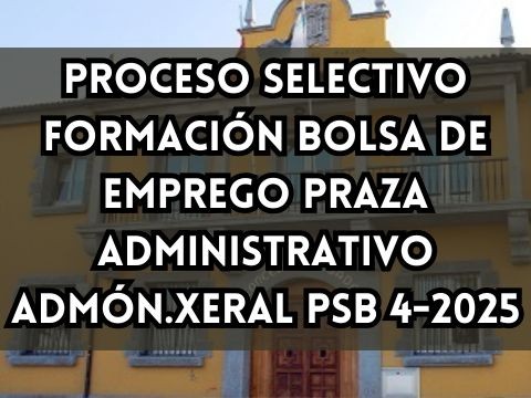 Bolsa de emprego temporal postos da escala de administracin xeral subescala administrativa (C/C1)