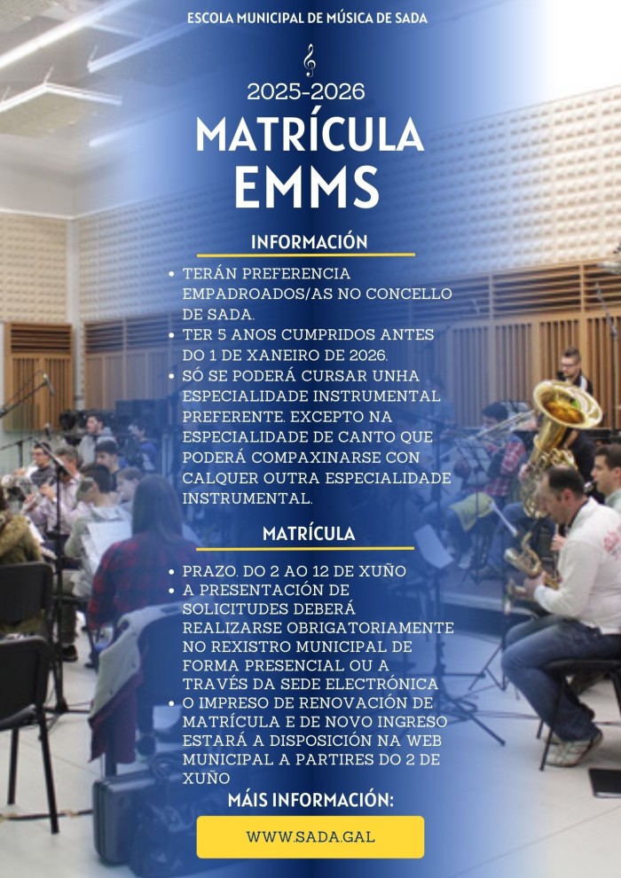 MATRCULA ESCUELA MUNICIPAL MSICA CURSO 2025-2026