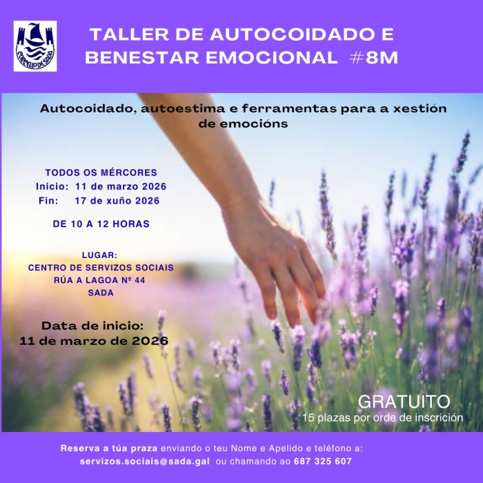 Taller de auto-coidado e benestar emocional para mulleres de Sada.  
