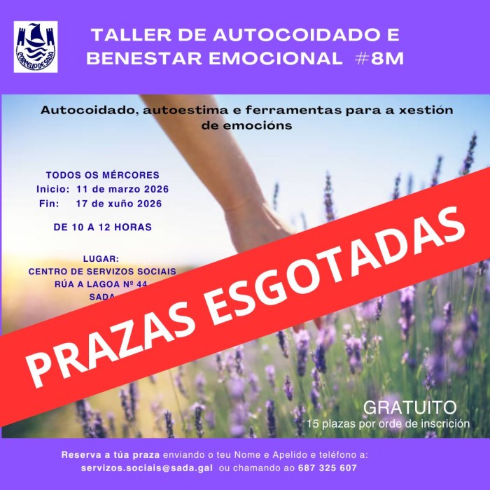 Taller de auto-coidado e benestar emocional para mulleres de Sada.  