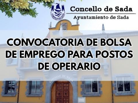  Convocatoria de bolsa de empleo para puestos de operario