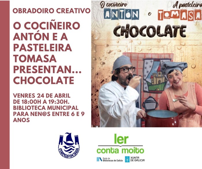 El programa "Ler Conta Moito" da Biblioteca Municipal programa "Chocolate"