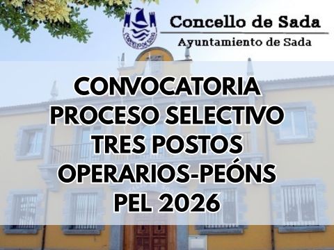 Proceso selectivo para la contrataci�n laboral temporal de 3 operarios-peones PEL 2026