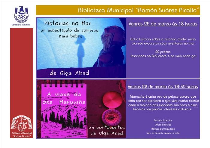 Sada organiza un espectculo para bebes y un cuentacuentos