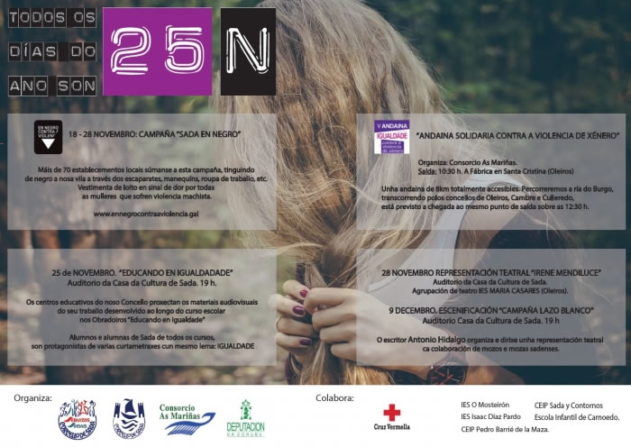 A concellera de Benestar e Igualdade programa diversos actos para conmemorar o 25 de novembro