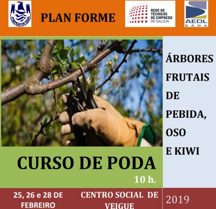 A Concellera de Emprego organiza un curso de poda