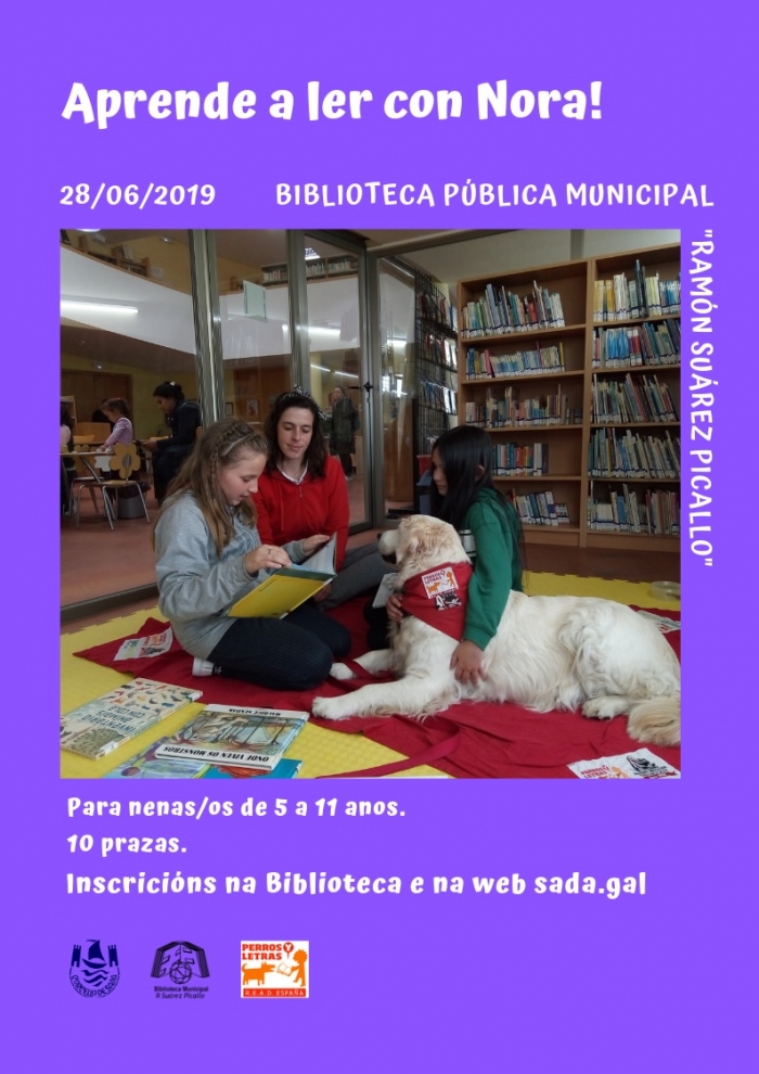Nuevo taller de lectura asistida con perros Aprende a ler con Nora