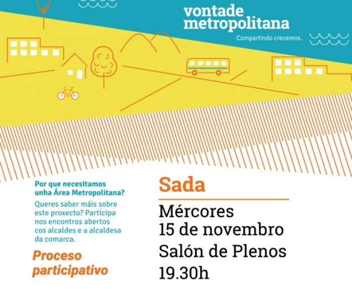 Sada convoca  vecianza ao Encontro Metropolitano que ter lugar o mrcores 15 de novembro no Saln de Plenos