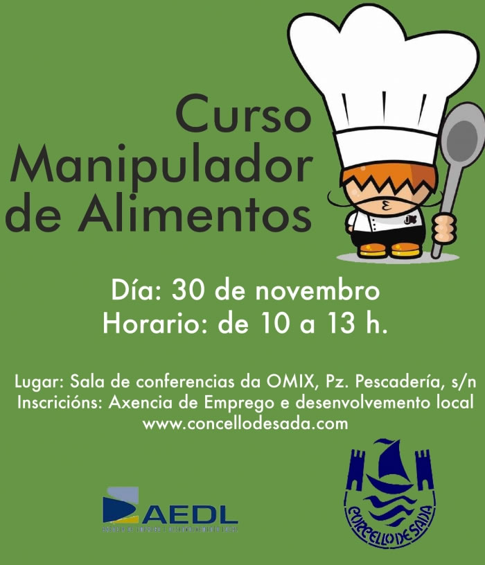 Emprego organiza un curso gratuito de manipulador de alimentos