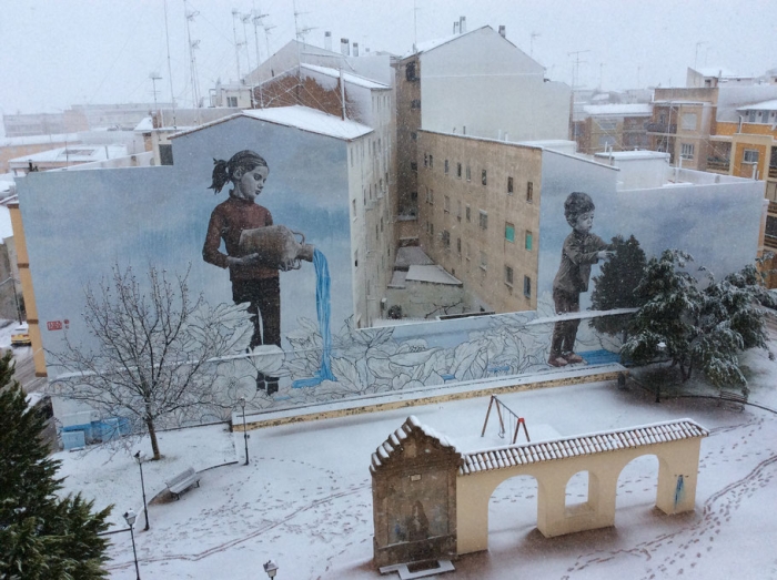 Sada tira de arte urbano para homenajear a Isaac Daz Pardo