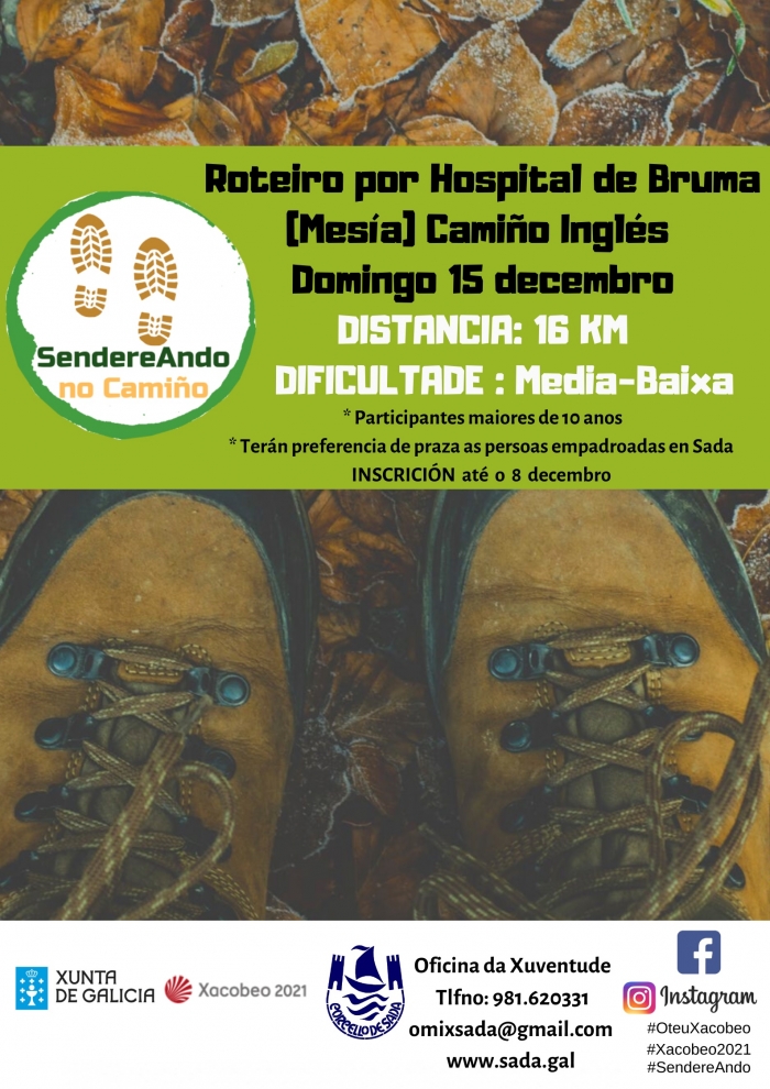 Sendereando no Camio Ingls por el roteiro del Hospital de Bruma (Mesa)