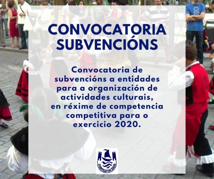 Subvenciones para la organizacin de actividades culturales del ejercicio 2020