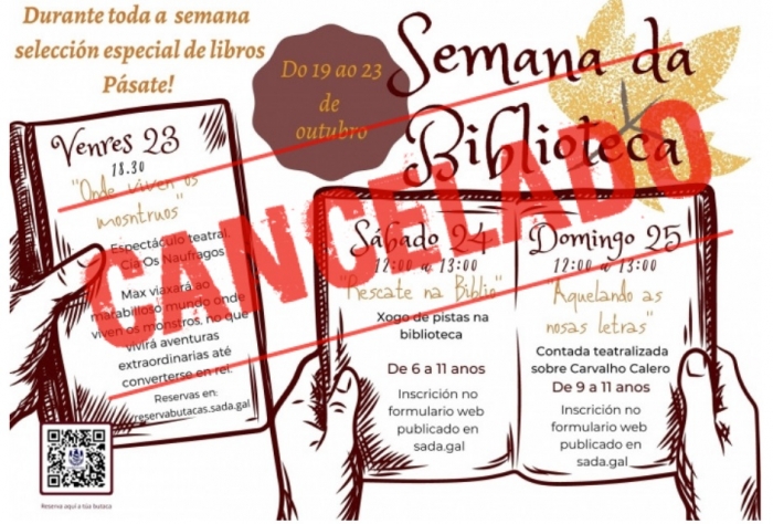 SUSPENDIDA a Semana da Biblioteca en Sada